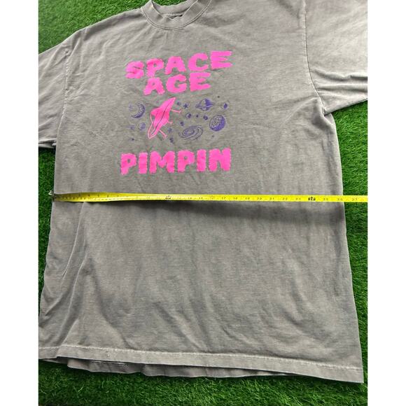 Shaka Wear 3XL Space Age Pimpin Graphic Tee Gray Super Heavy Cotton Streetwear - Picture 6 of 8